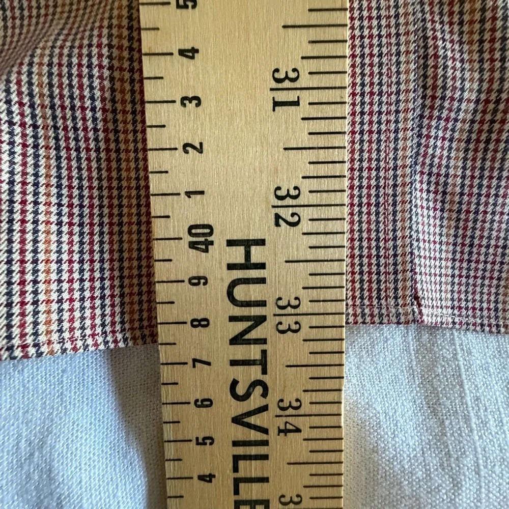 Jos. A. Bank Shirt Mens L Brown Check Traveler's Collection Cotton Casual Office